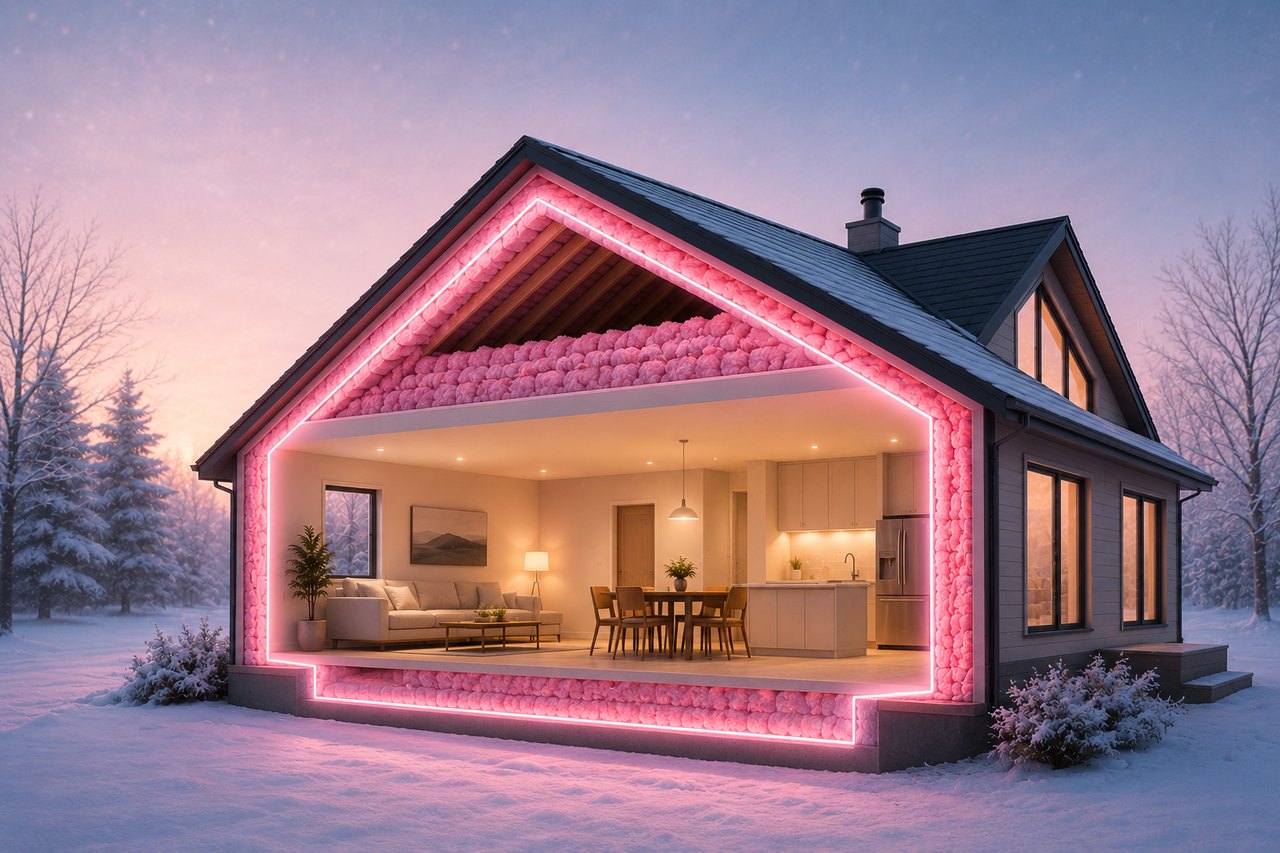 Insulated home cross-section
